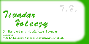 tivadar holeczy business card